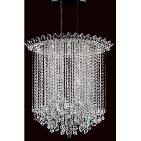 Schonbek Trilliane Strands 8 Light 110V Pendant in Stainless Steel with Clear H TR4813N-401H
